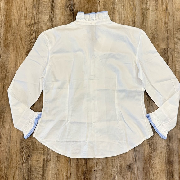 Haute Home Linens St. Moritz pajamas set with blue ice trim boutique Size Lg - Picture 7 of 15